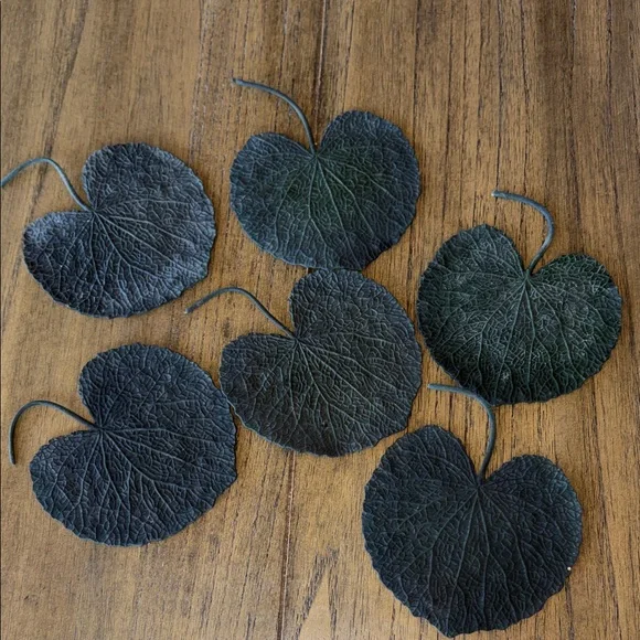 Set of 6 Vintage Rubber Leaf Shaped Coasters John P Gleason Los Angeles 1950's - Picture 2 of 7